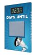 Countdown Digi-Day® 3 Electronic Scoreboards: _ Days Until - Announcement (With Megaphone)