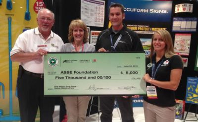 Accuform Signs donates to ASSE