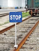 Railroad Clamp Sign: Stop
