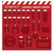 12-Padlock STOPOUT® Group Lockout Centers - Board Only