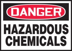 OSHA Danger Safety Labels: Hazardous Chemicals