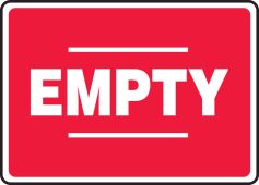 Safety Sign: Empty (Red)