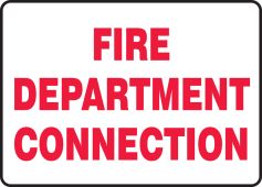 Safety Sign: Fire Department Connection