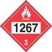4-Digit DOT Placards: Hazard Class 3 - 1267 (Crude Oil)