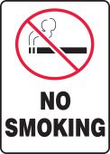 Bilingual Safety Sign: No Smoking (Symbol)