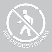 Floor Marking Stencil: No Pedestrians