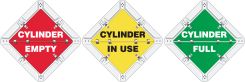 Status Alert Flip-Plac™ Sign: Cylinder Empty/Cylinder In Use/Cylinder Full
