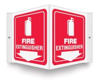 Projection™ Sign: Fire Extinguisher (White/Red)