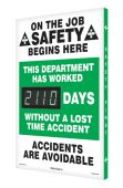 Digi-Day® Electronic Safety Scoreboards: This Department Has Worked _Days Without a Lost Time Accident