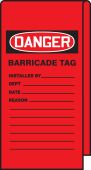 Wrap N' Stick™ Danger Tag: Barricade Tag