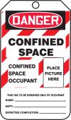 Confined Space Status Safety Tag: Danger Confined Space