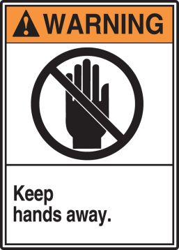 ANSI Warning Label Keep Hands Away LEQM320