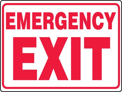 Emergency Exit (Border) Safety Sign MEXT548