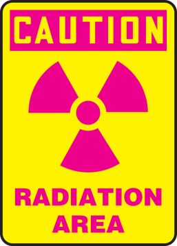 Radiation Area OSHA Caution Safety Sign MRAD659