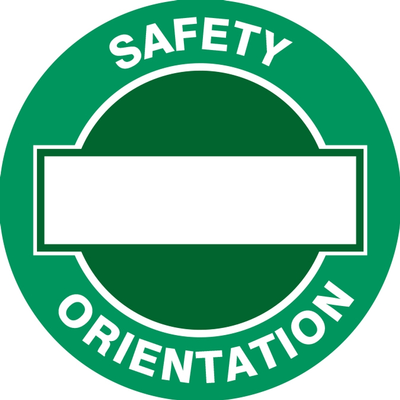 Safety Orientation Blank Hard Hat Sticker LHTL303