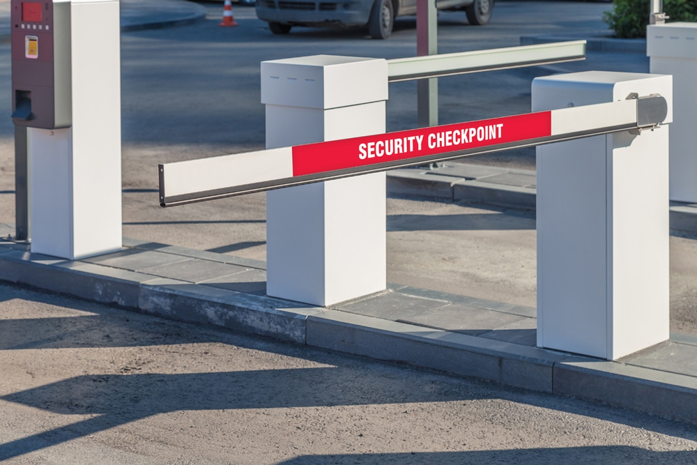 Security Checkpoint Gate Arm Sign LVHR206