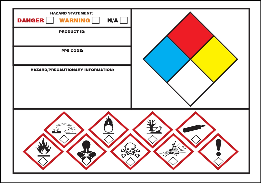 GHS/NFPA Secondary Label LZN110