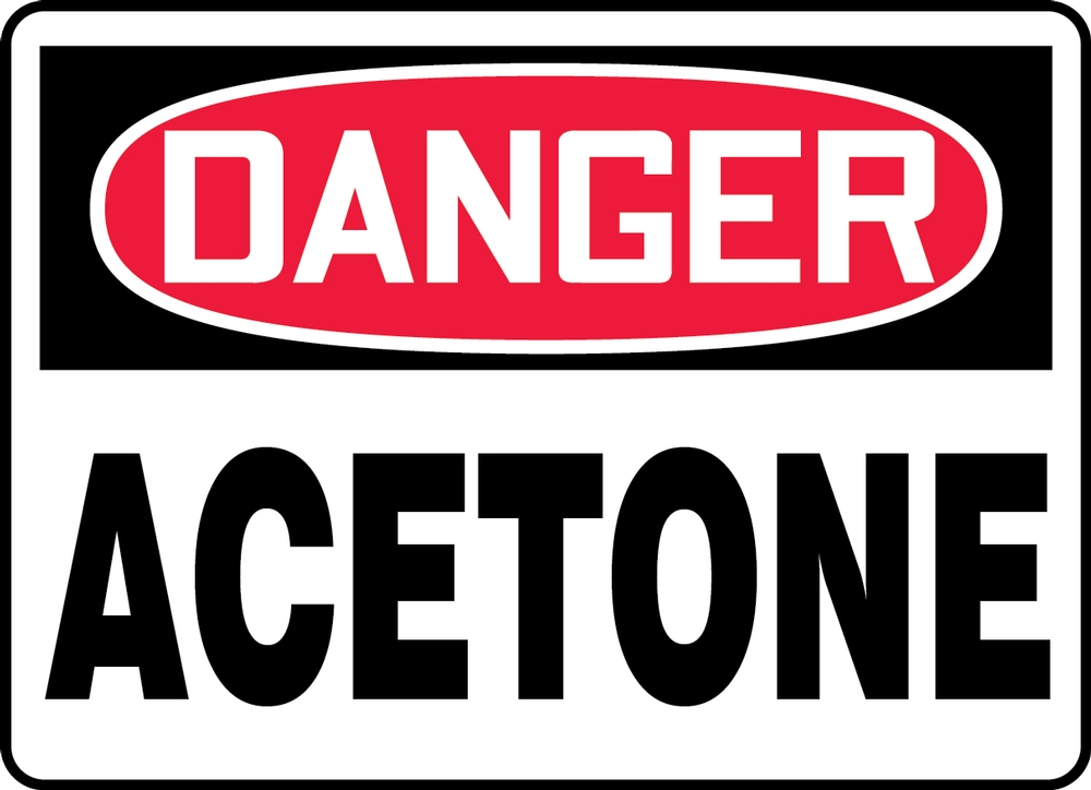 Acetone OSHA Danger Safety Sign MCHG002