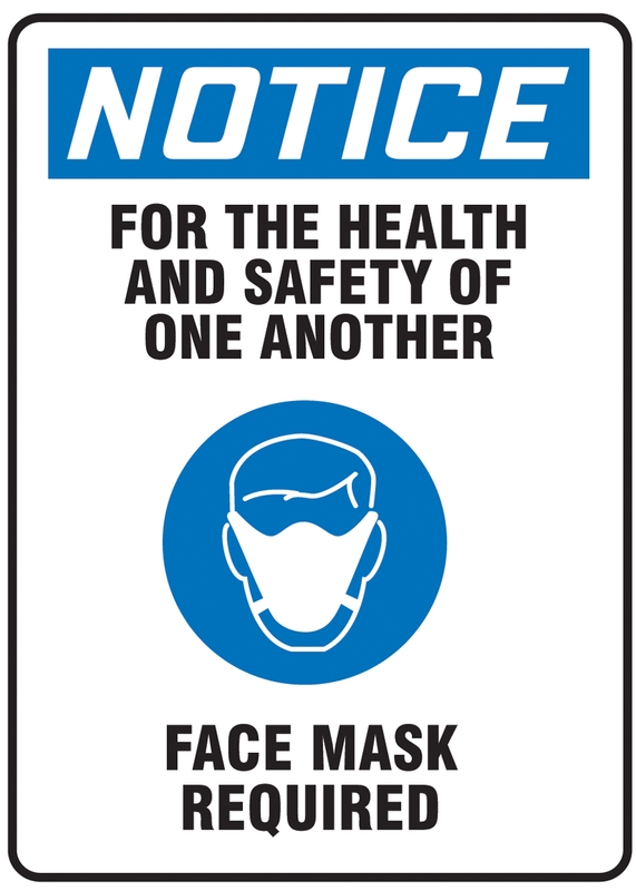 Face Mask Required OSHA Notice Safety Sign MPPA834