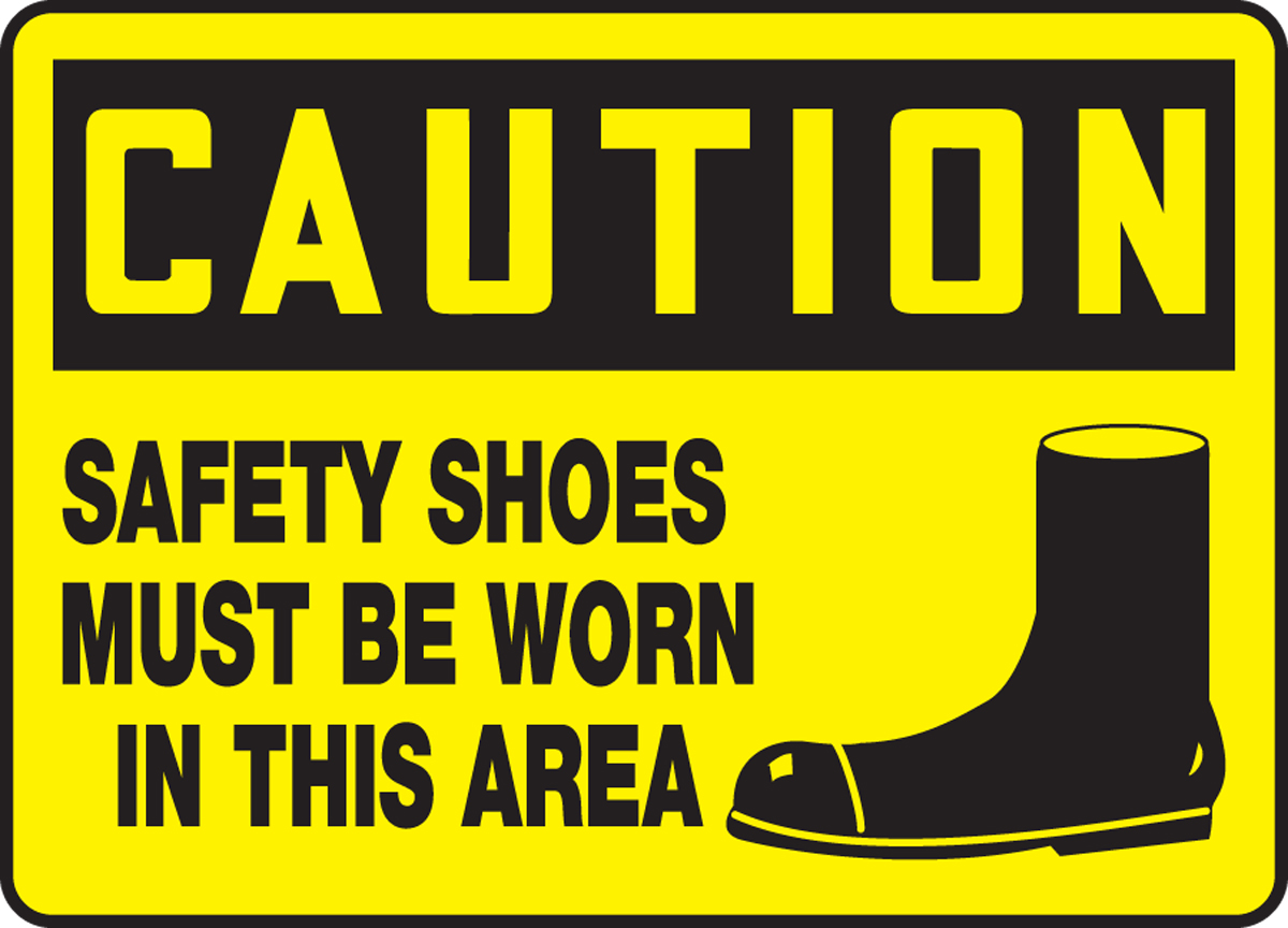Safety Shoes Must Be Worn In Area OSHA Caution Safety Sign MPPE766