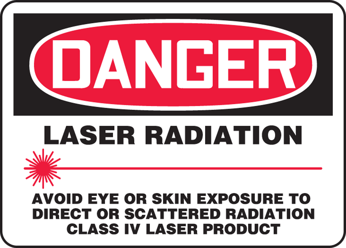Laser Avoid Exposure Class IV Laser OSHA Danger Safety Sign MRAD015