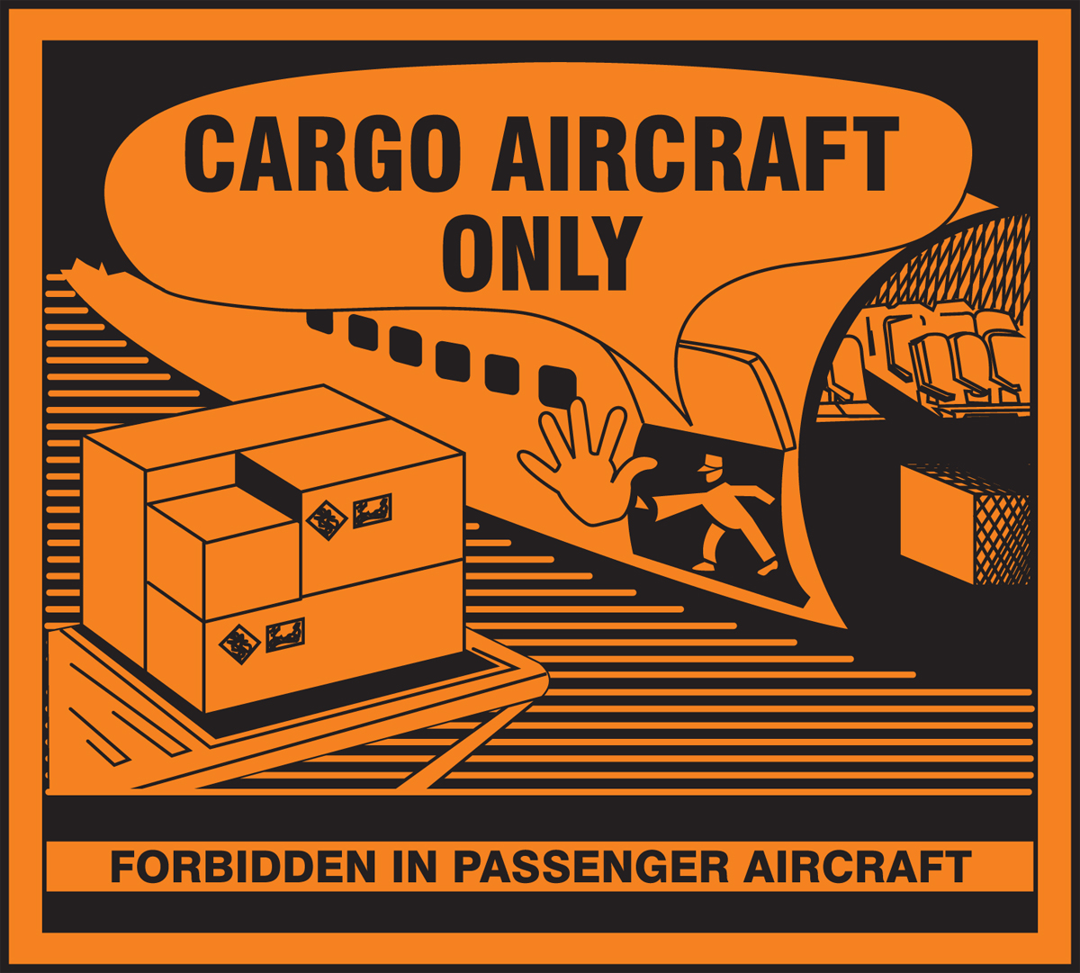 Cargo Aircraft Only Hazardous Material Shipping Label MSL219