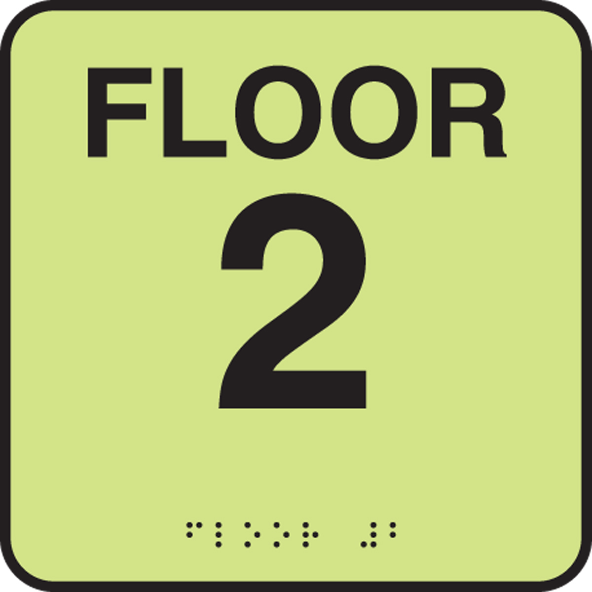 Lumi-Glow&trade; Custom Floor Level Braille Signs (PAW755)