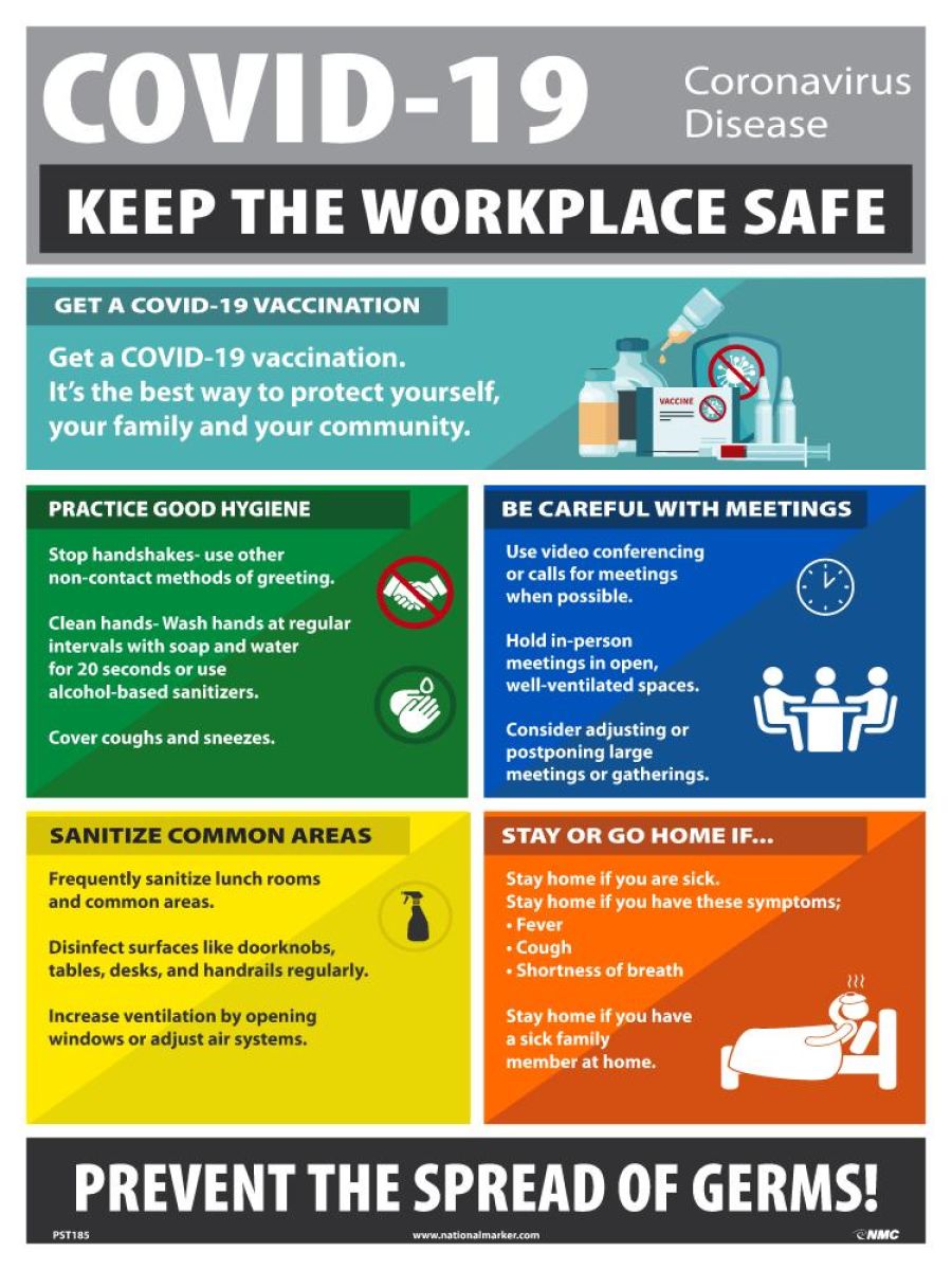 COVID-19 WORKPLACE SAFETY POSTER (PST185PP)