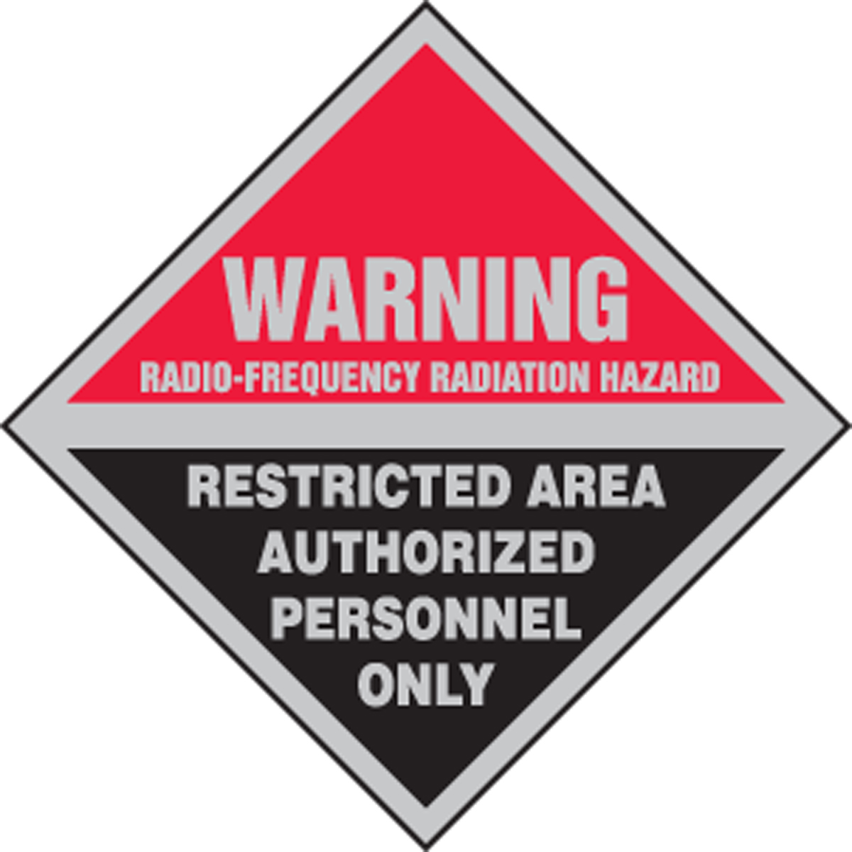 Radio-Frequency Radiation Restricted Area Warning Safety Sign MRFQ503