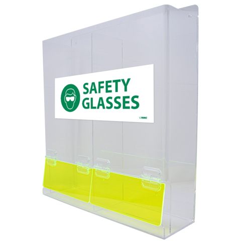 Acrylic PPE Dispenser: Dual Compartment Safety Glasses (ASG3)