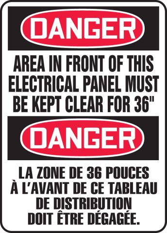 Bilingual French Sign – Electrical (fbmelc186vs)