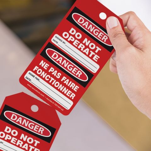 Accuform 100 Lockout Tags By-The-Roll, Danger Do Not Operate, US