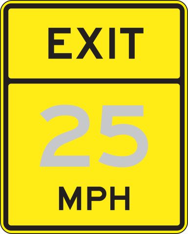 CANADIAN-SPECIFIC TRAFFIC SIGNS 25 MPH 24 x 24 Engineer-Grade