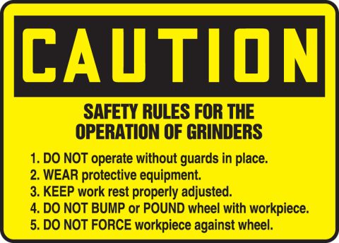OSHA Caution Safety Sign: Safety Rules For The Operation Of