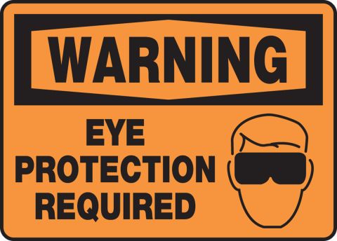 Eye Protection Required When Using This Tool Safety Label LPPE501