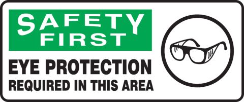 Eye Protection Required In This Area Osha Safety Sign Mppe923